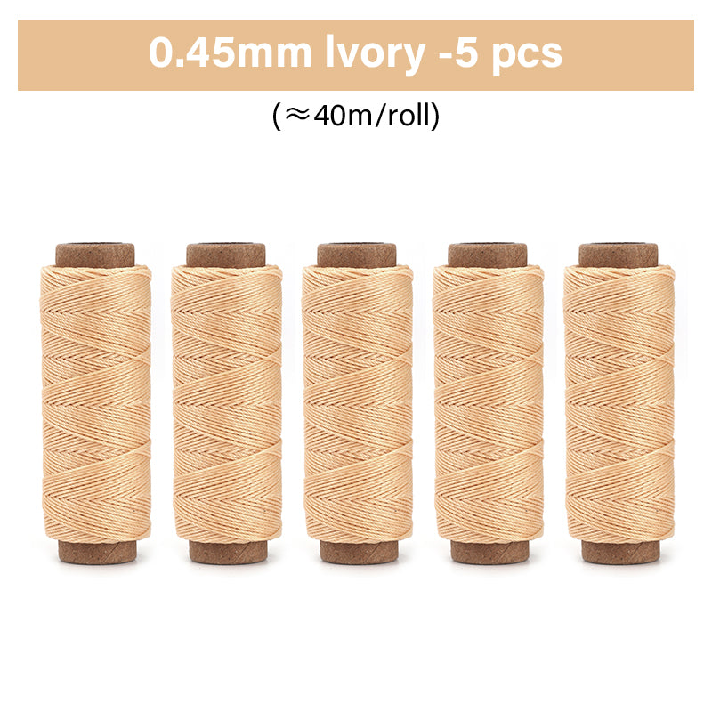 0.35mm/0.45mm/0.55mm/0.65mm Polyester Hand Sewing Round Waxed Thread | WUTA