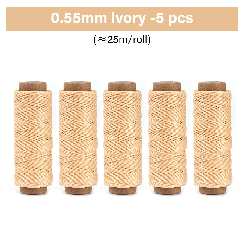 0.35mm/0.45mm/0.55mm/0.65mm Polyester Hand Sewing Round Waxed Thread | WUTA