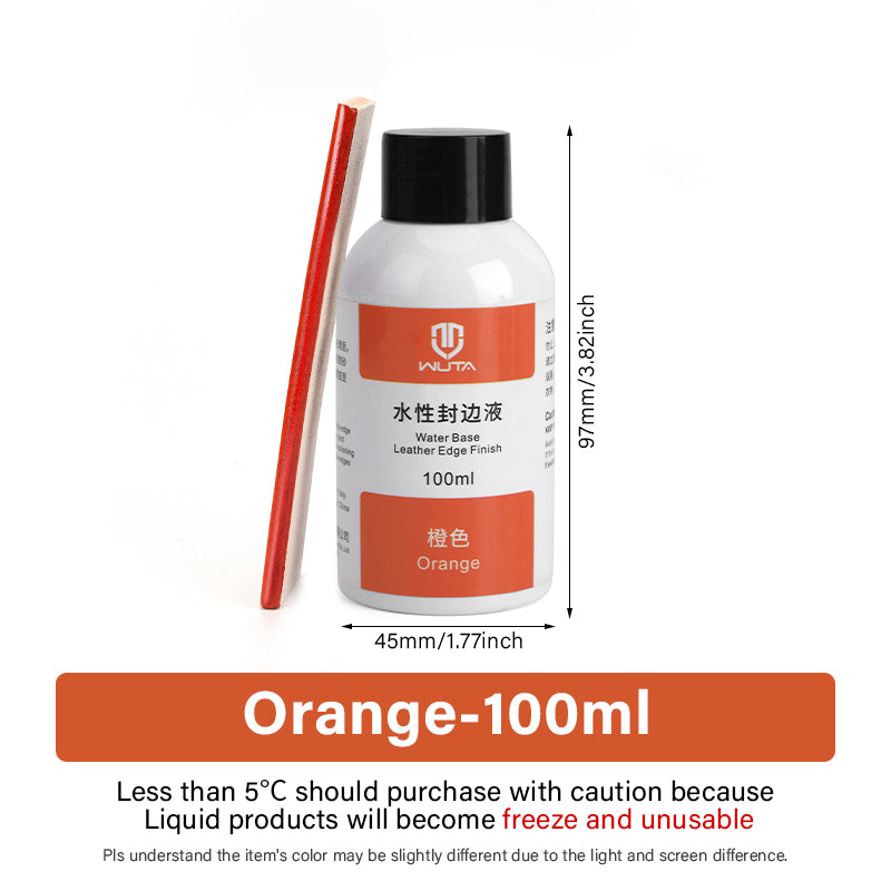 WUTA Leather Edge Paint 30/100ml – Water Based Edge Dye & Finish for Leather & Repair