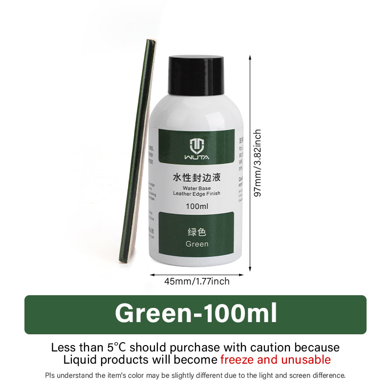WUTA Leather Edge Paint 30/100ml – Water Based Edge Dye & Finish for Leather & Repair
