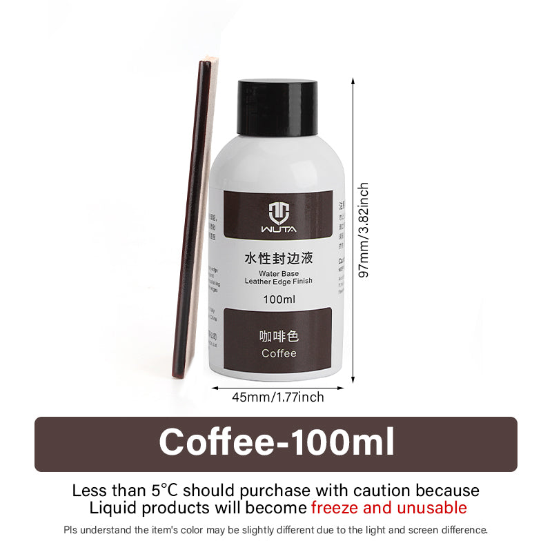 WUTA Leather Edge Paint 30/100ml – Water Based Edge Dye & Finish for Leather & Repair