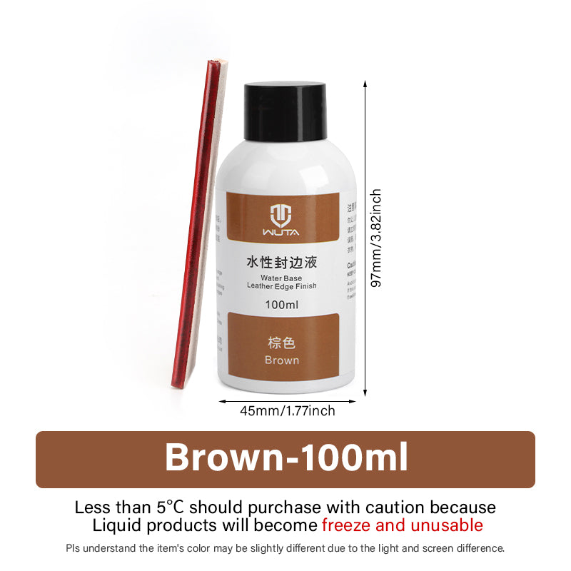 WUTA Leather Edge Paint 30/100ml – Water Based Edge Dye & Finish for Leather & Repair
