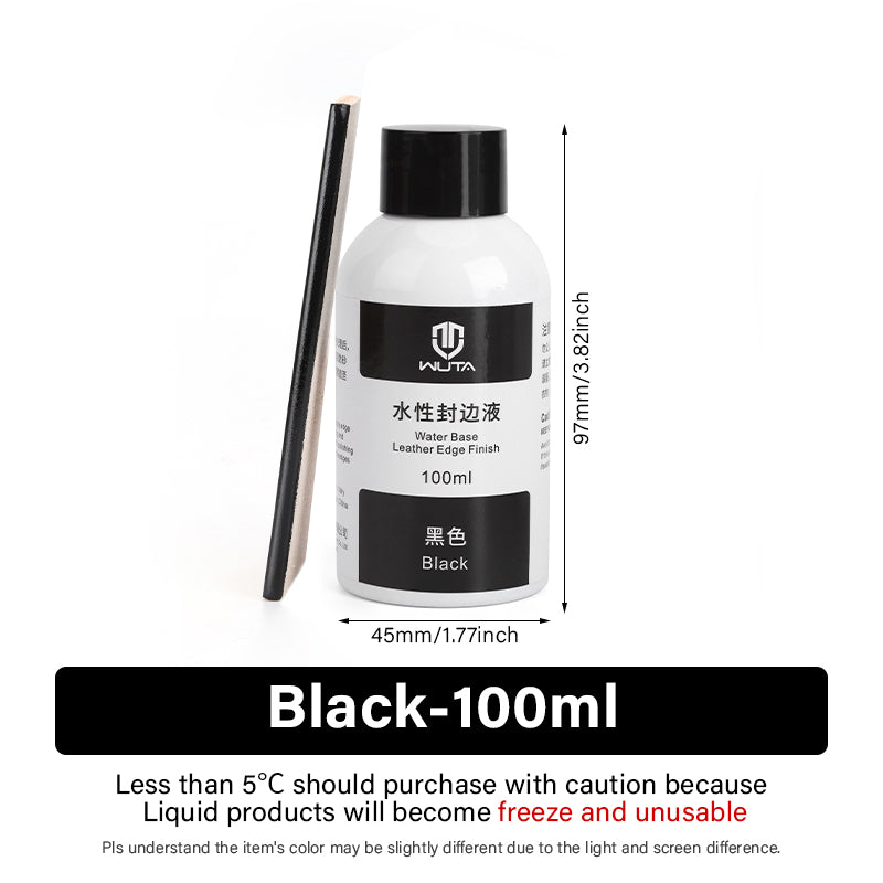 WUTA Leather Edge Paint 30/100ml – Water Based Edge Dye & Finish for Leather & Repair