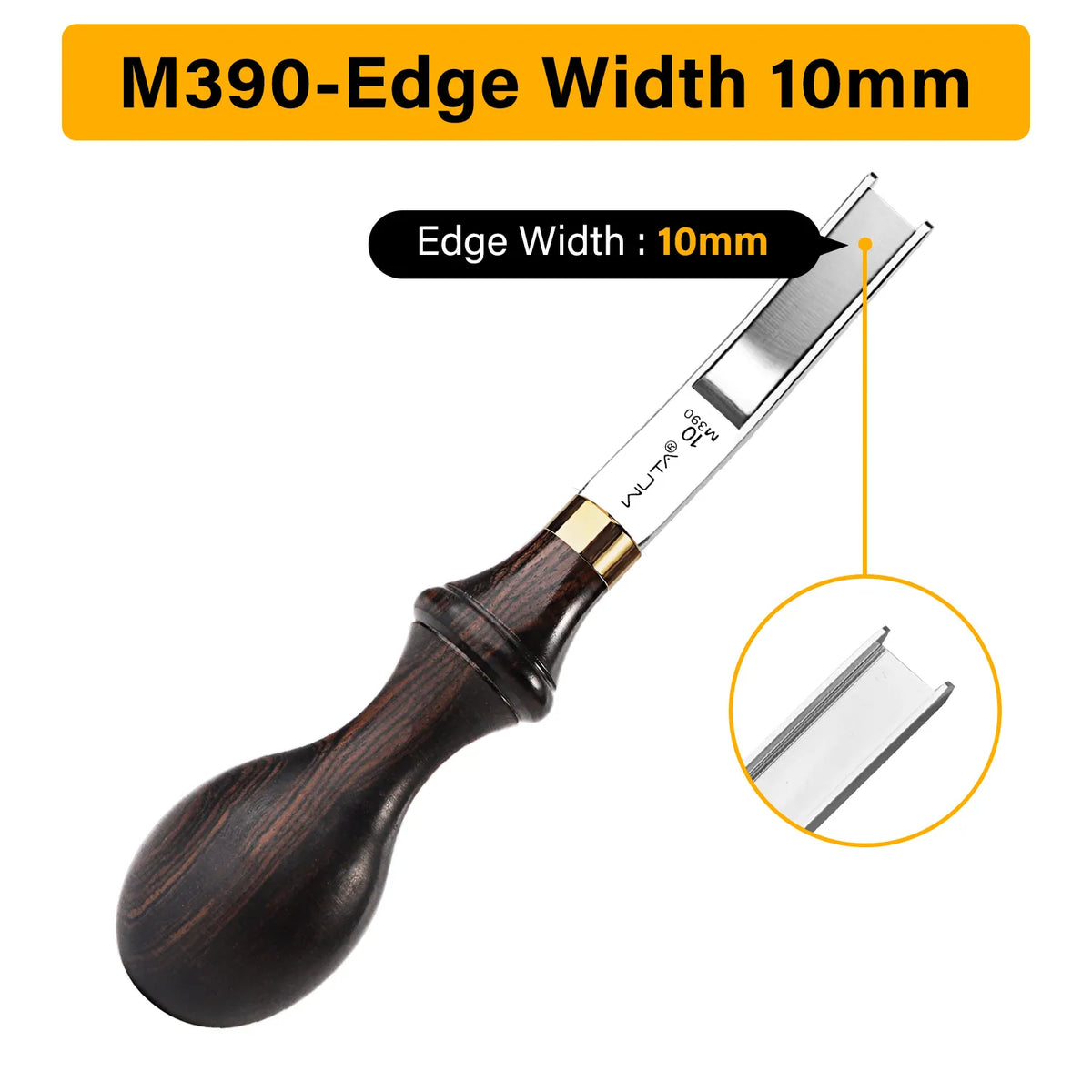 M390/DC53 Die Steel French Edger Skiver Edge Beveler Leather Skiving Thinning Tool | WUTA