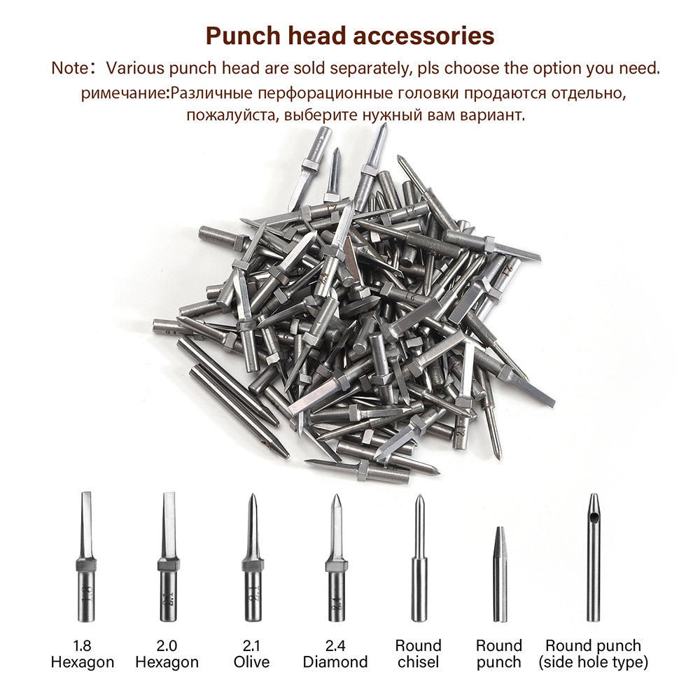 3G Leather Punches Head Replaceable Pricking Iron Removable Diamond Olive Round Hole French Style Chisel DIY Craft Tools| WUTA