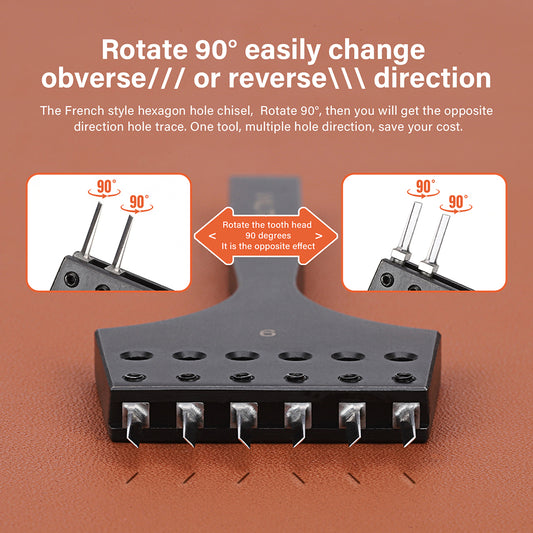 3rd Generation Multifunctional Interchangeable Circle Leather Hole Punch Tool | WUTA