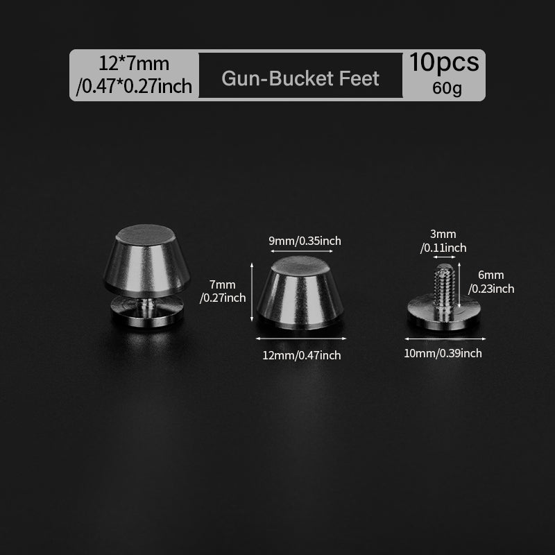 Solid Brass Leather Rivets Spike Studs Handbag Bottom Protecting Feet Nail Bucket Mushroom Screw Back Flat Rivet | WUTA