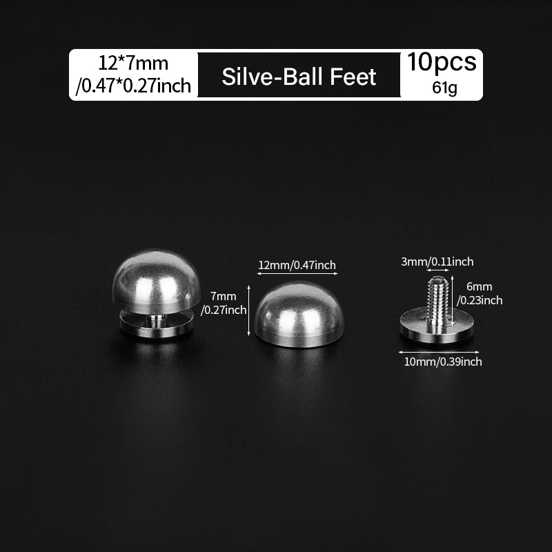 Solid Brass Leather Rivets Spike Studs Handbag Bottom Protecting Feet Nail Bucket Mushroom Screw Back Flat Rivet | WUTA