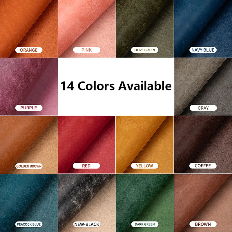 1/3/5 Sq.ft Vintage Frosted Vegetable tanned Cowhide Leather First Layer Genuine Leather | WUTA