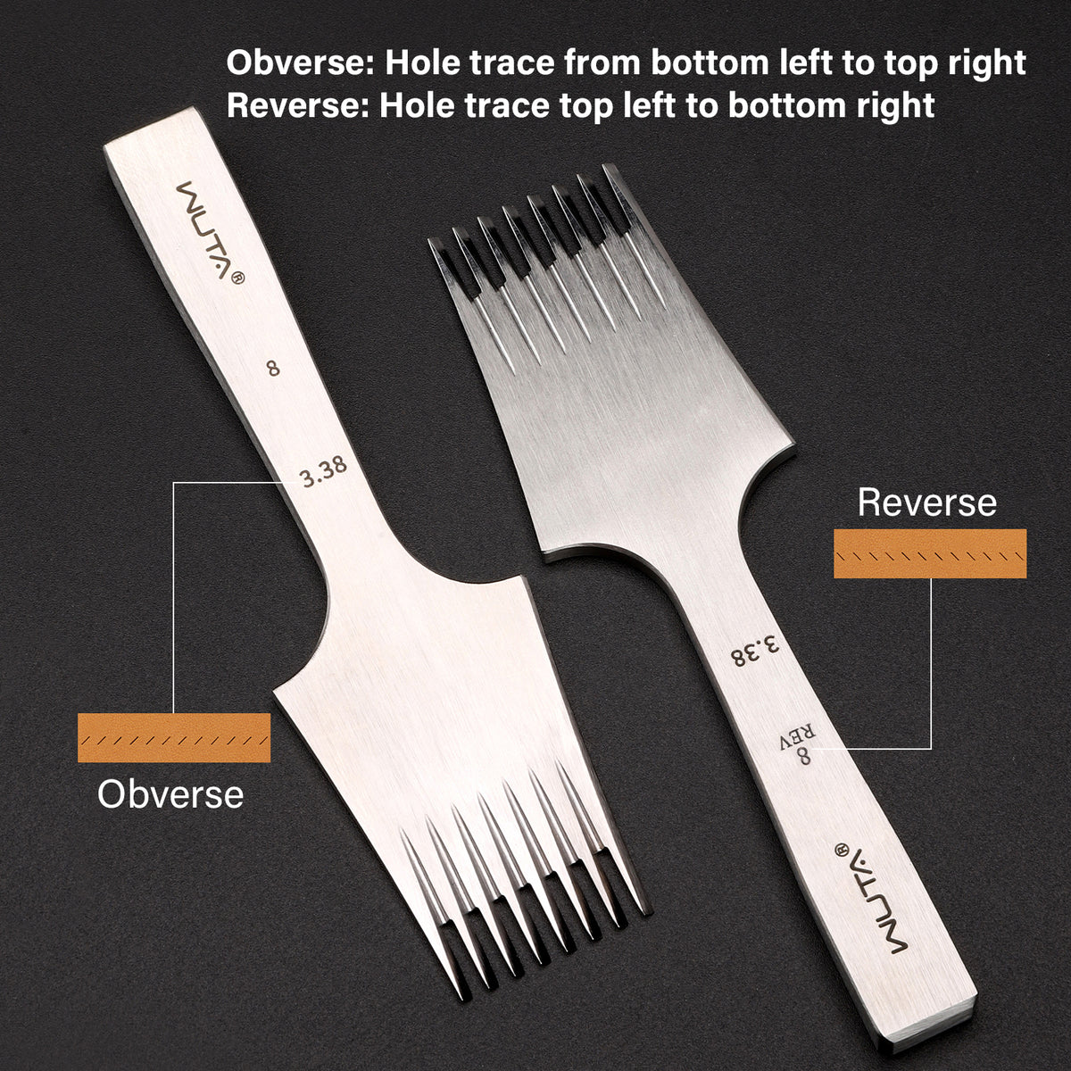 Leather Craft Chisel French Style Pricking Iron | WUTA
