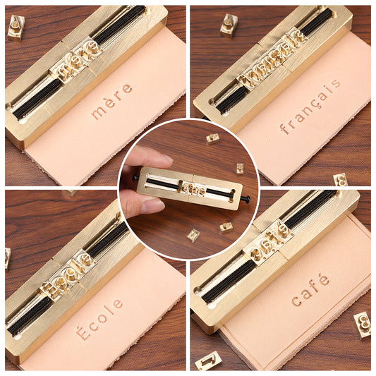 Customized French/German/Spanish Alphabet Brass Stamps Set for Leather Embossing | WUTA