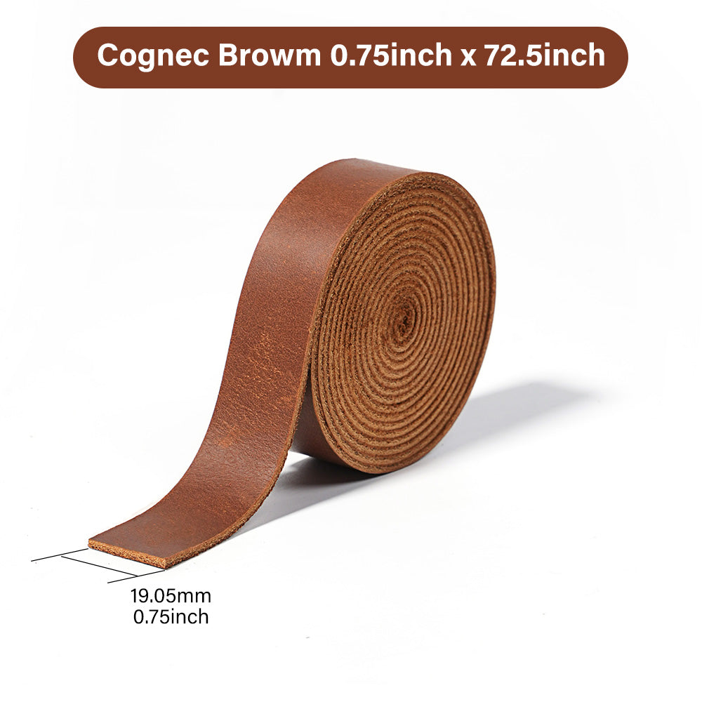 WUTA Pre-cut Full Grain Crazy Horse Leather Straps DIY Craft Pull-up Leather Strip