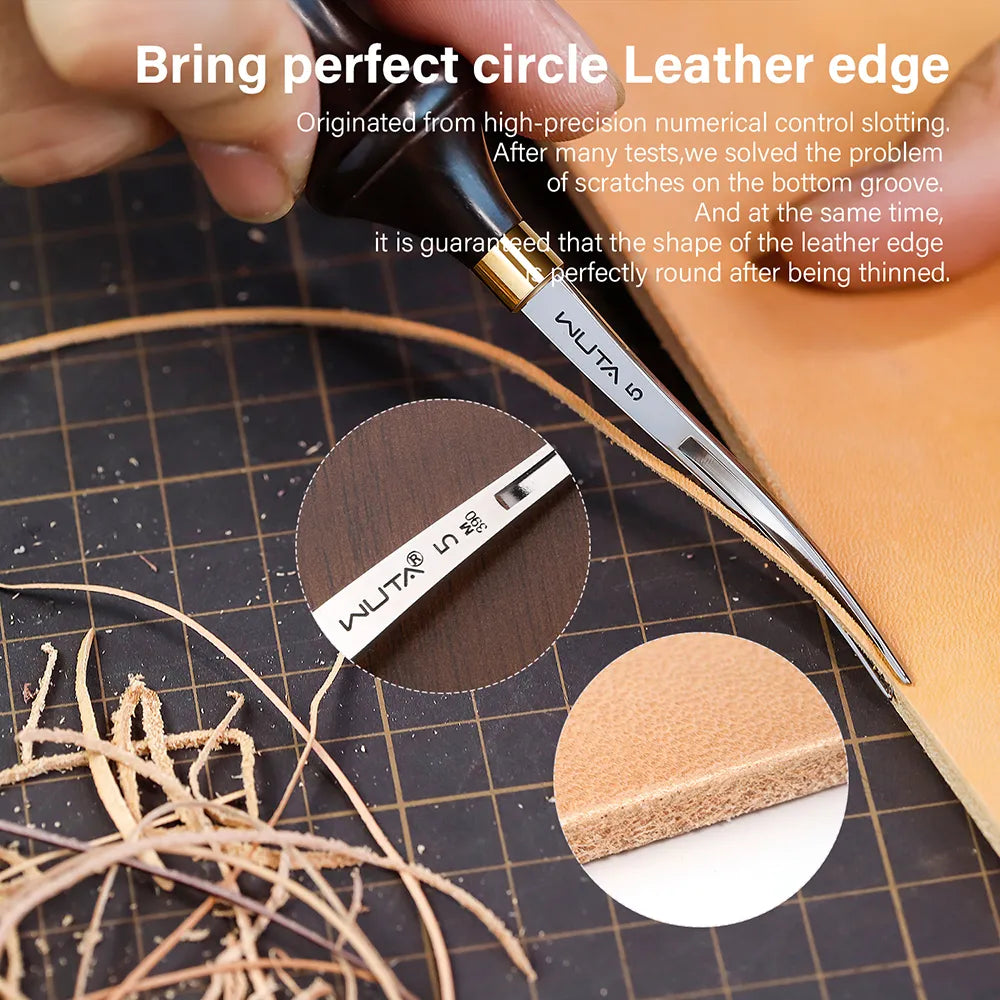 Leather Edge Beveler PRO M390/DC53 Die Steel available 6 Sizes | WUTA