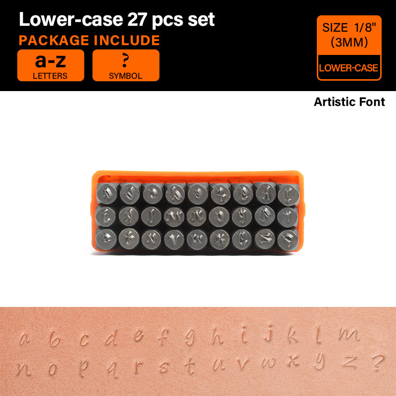 Leather Metal Stamping kit,1/8" (3mm) Stamped Steel Letter and Number Punch Jewelry Metal Stamps Set | WUTA