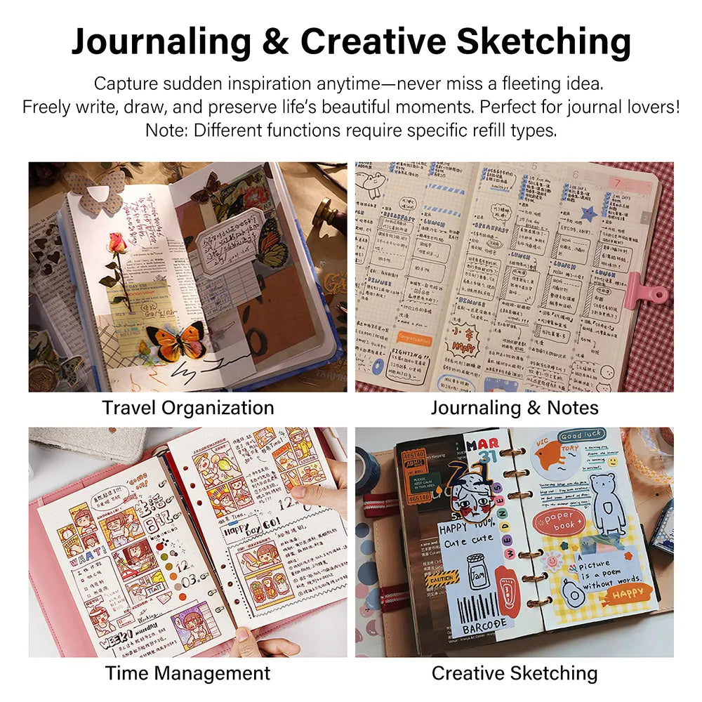 WT831 DIY Binder Journal Notebook Leather Pattern