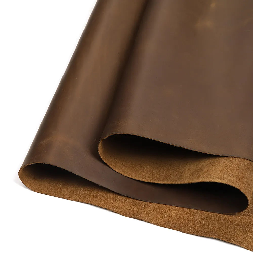 Premium Full Grain Vintage Pull-Up Cowhile Crazy Horse Leather | WUTA
