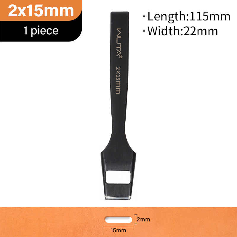 WUTA Leather Belt Hole Puncher Oval Hole Strap Watch Band Flat Punches Heavy Duty Oblong Punch Tools