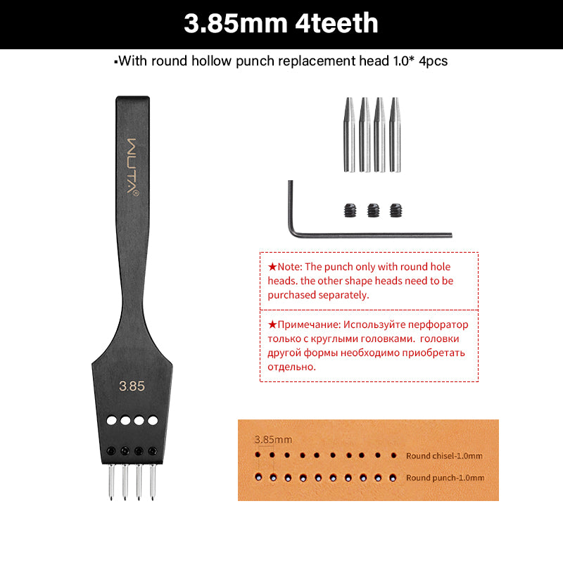 3G Leather Punches Head Replaceable Pricking Iron Removable Diamond Olive Round Hole French Style Chisel DIY Craft Tools| WUTA