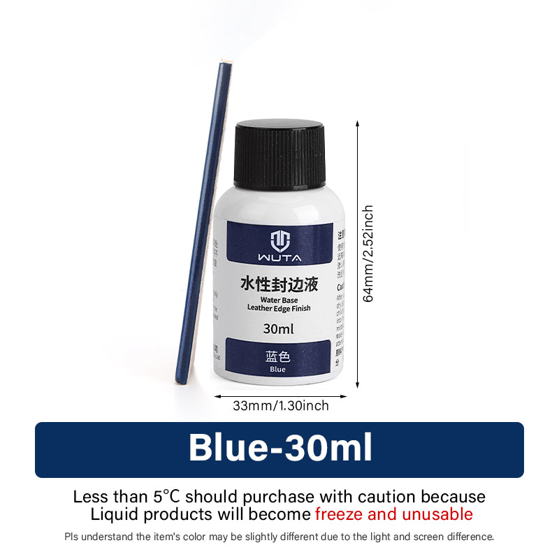 WUTA Leather Edge Paint 30/100ml – Water Based Edge Dye & Finish for Leather & Repair