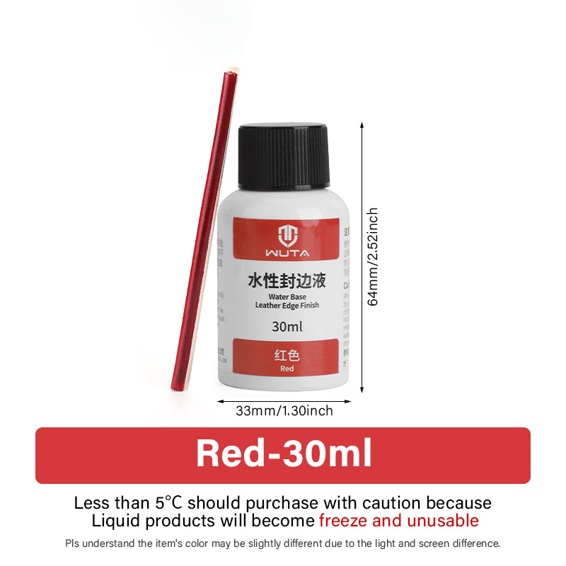 WUTA Leather Edge Paint 30/100ml – Water Based Edge Dye & Finish for Leather & Repair