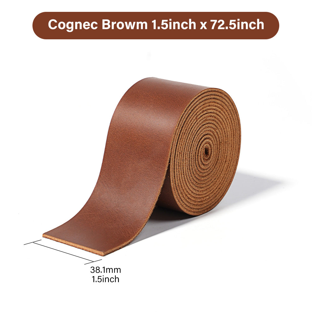WUTA Pre-cut Full Grain Crazy Horse Leather Straps DIY Craft Pull-up Leather Strip