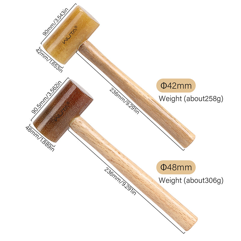 Rawhide-head Mallet Leather Craft Hammer | WUTA