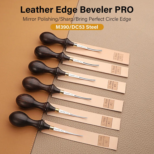Leather Edge Beveler PRO M390/DC53 Die Steel available 6 Sizes | WUTA