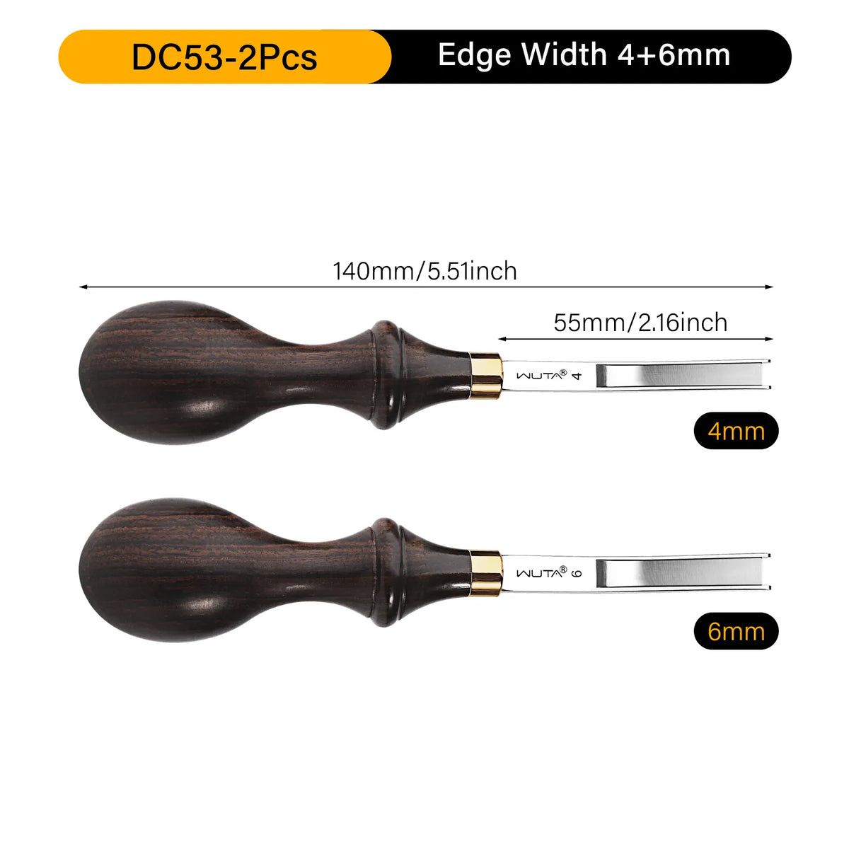 M390/DC53 Die Steel French Edger Skiver Edge Beveler Leather Skiving Thinning Tool | WUTA