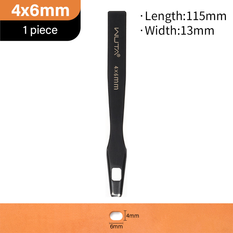 WUTA Leather Belt Hole Puncher Oval Hole Strap Watch Band Flat Punches Heavy Duty Oblong Punch Tools
