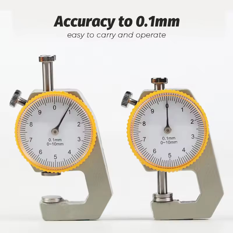 0-10mm/0.1mm Dial Leather Thickness Gauge Measuring Tools | WUTA