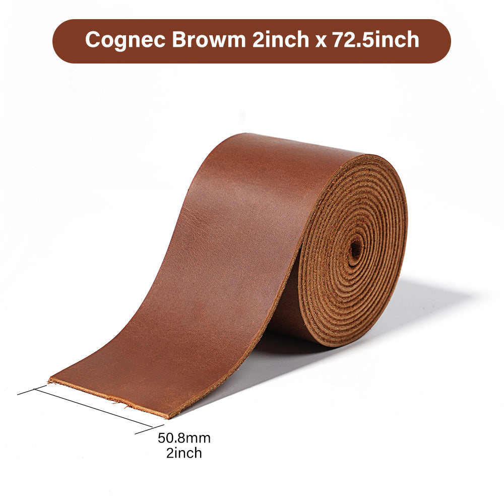 WUTA Pre-cut Full Grain Crazy Horse Leather Straps DIY Craft Pull-up Leather Strip
