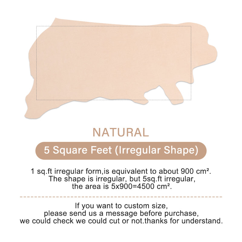 Full Grain Natural Vegetable Tanned Cowhide Leather | WUTA