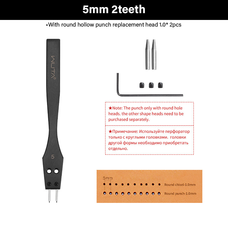 3G Leather Punches Head Replaceable Pricking Iron Removable Diamond Olive Round Hole French Style Chisel DIY Craft Tools| WUTA