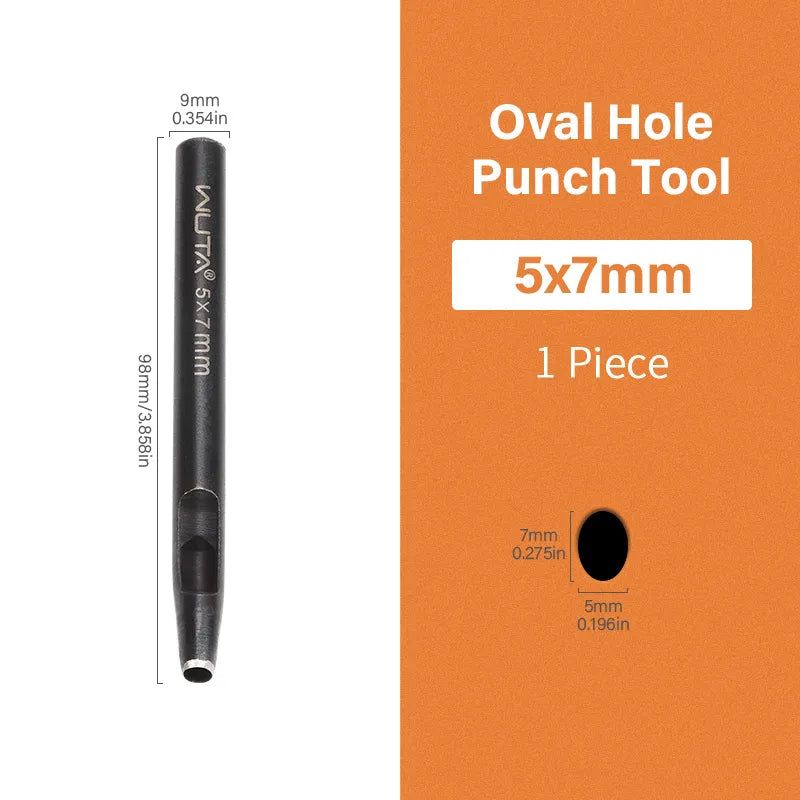 Oval Hole Punch Leather Punching Craft Sharp Strike Drill Tools | WUTA