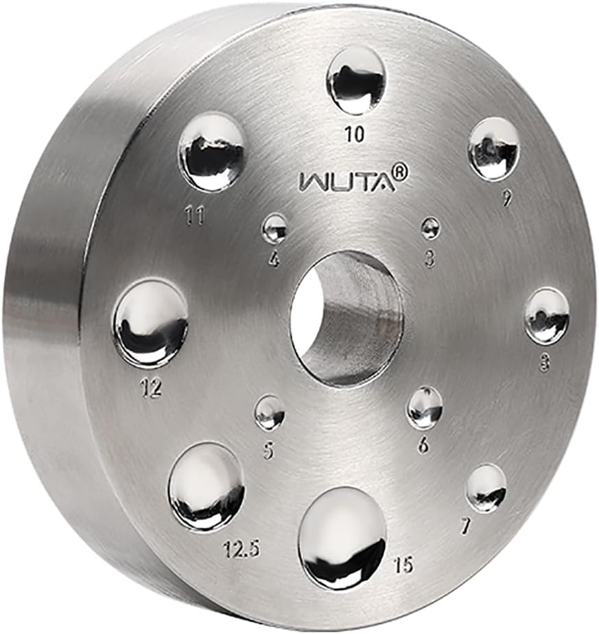 Snap Button Leather Craft Tools Rivet Setter Base 3/4/5/6/7/8/9/10/11/12/12.5/15mm | WUTA