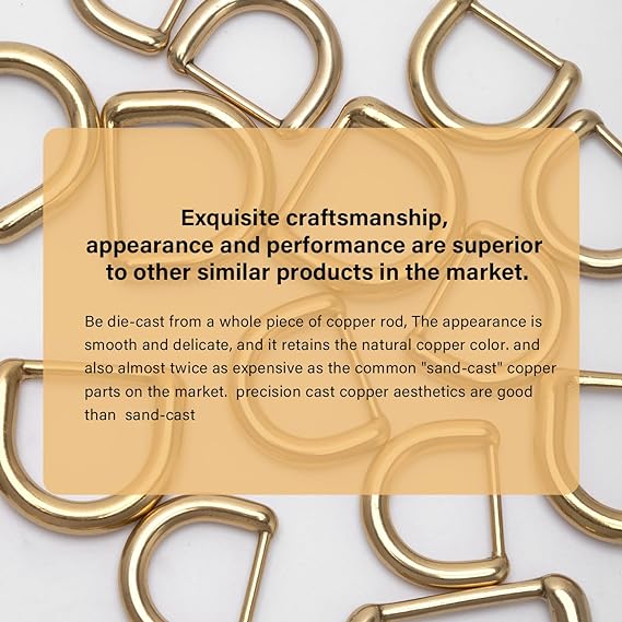 Brass D-Ring Precision Casting Findings Non-Welded D Rings | WUTA