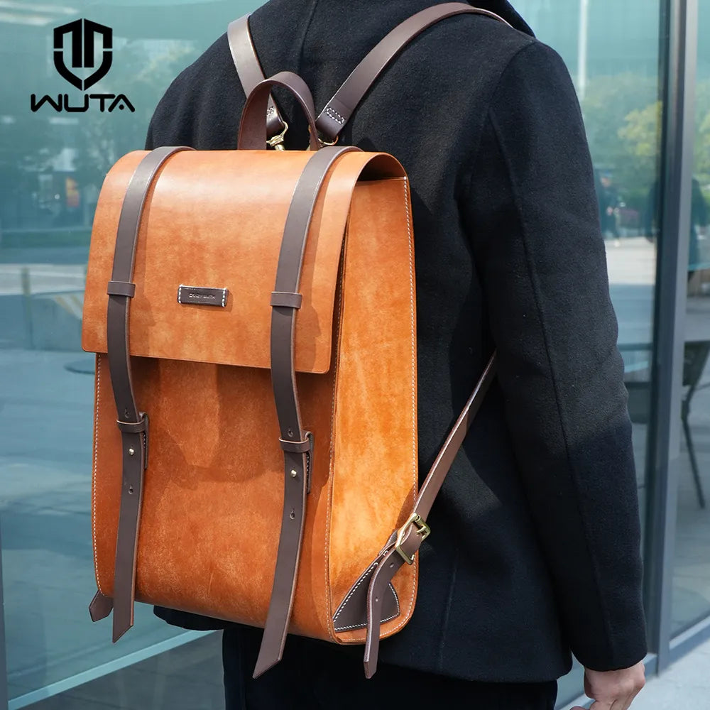 WT882 Leather Cambridge-style Retro Backpack PDF Pattern | WUTA