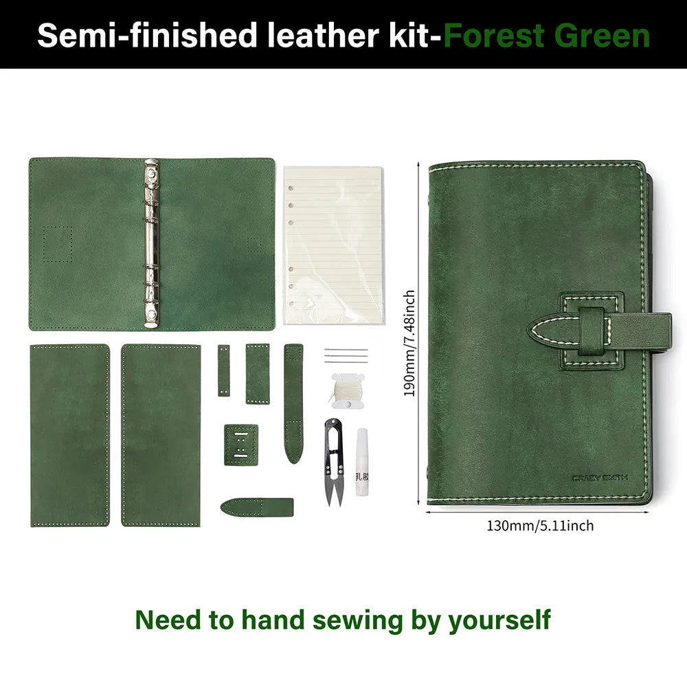 WT831 DIY Binder Journal Notebook Leather Pattern