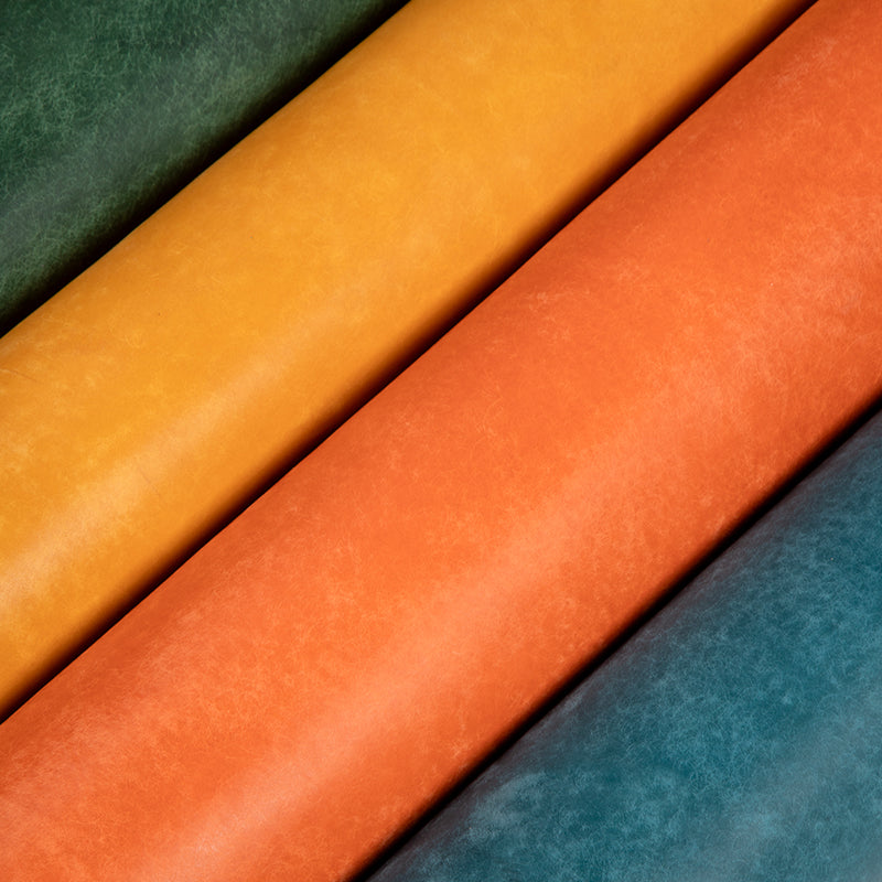 1/3/5 Sq.ft Vintage Frosted Vegetable tanned Cowhide Leather First Layer Genuine Leather | WUTA