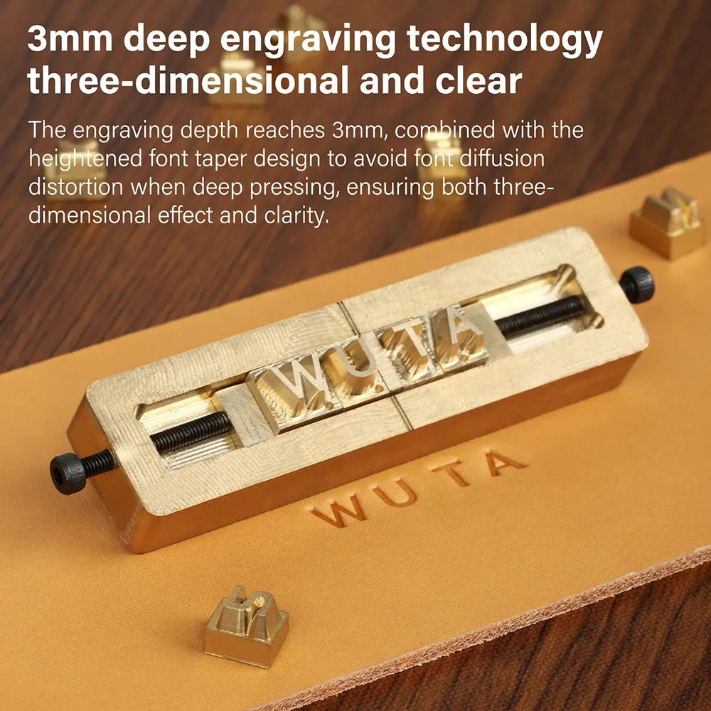 Custom Brass Stamping Letters Kit DIY Stamp Copper Numbers Alphabets Symbols Set | WUTA