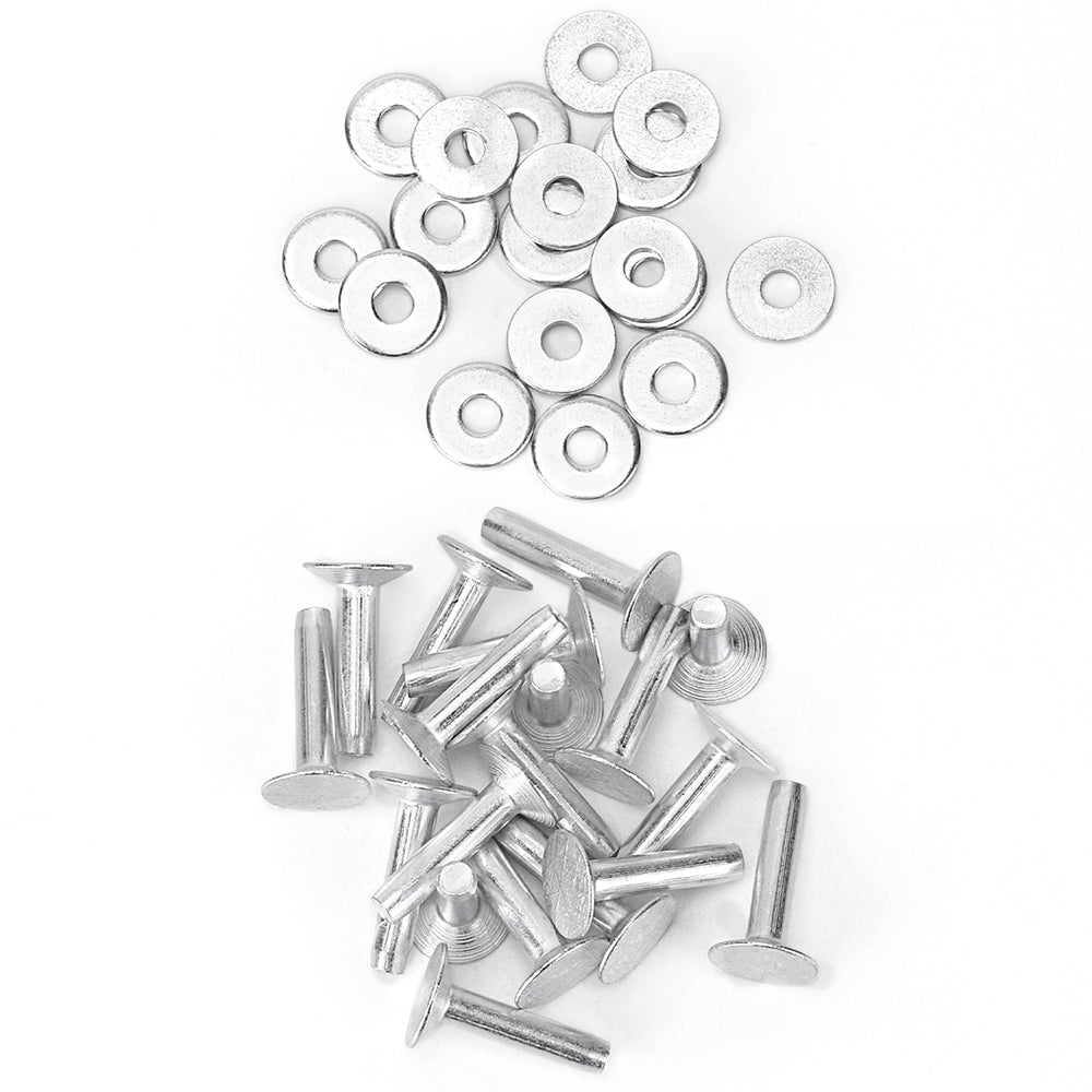 50pcs Rivets & Burrs,Solid Brass Rivets Studs Permanent Tack Fasteners | WUTA