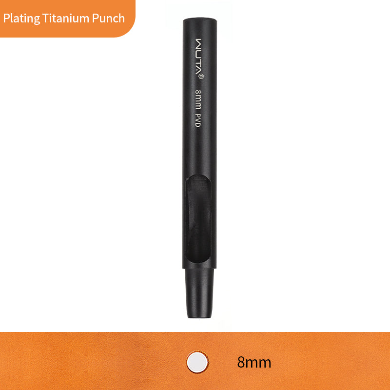 Leather Round Hole Punch Hollow Puncher Black Titanium Plated Punch Hole Tool | WUTA