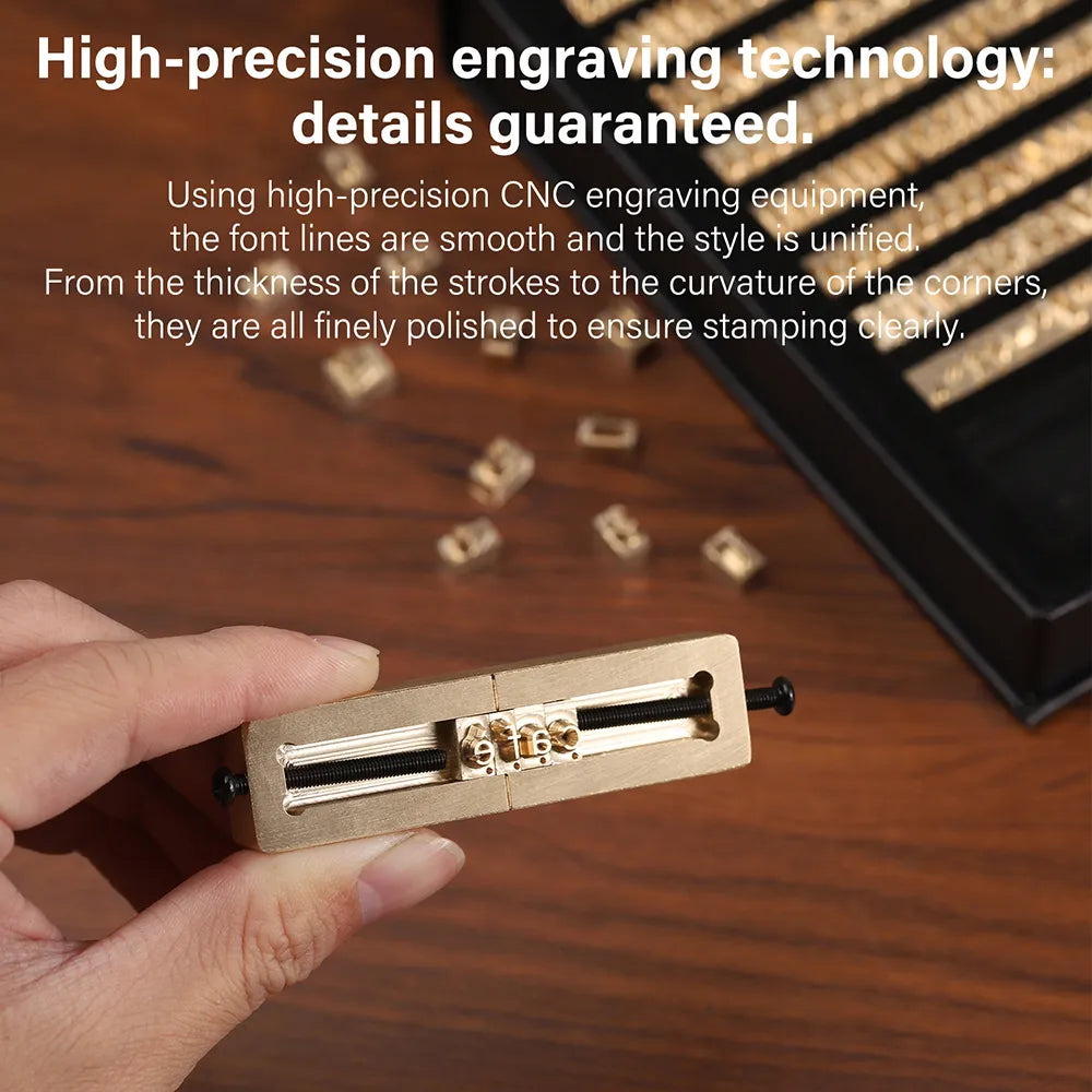 Customized French Fonts Brass Stamping Letters Kits Numbers Alphabets Symbols Characters Embossing Molds Logo for Hot Foil Stamping Machine | WUTA