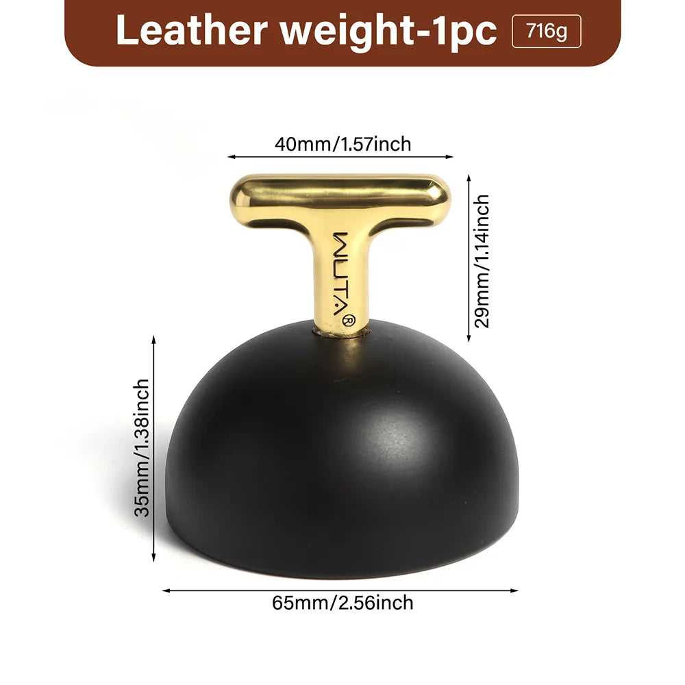 WUTA Leather Weight Paperweight 716g Titanium-Coated Stainless Steel Leathercraft Tool