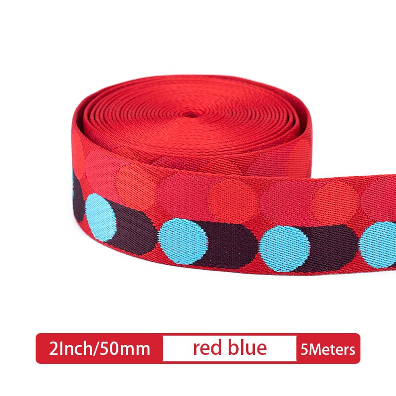 Polka Dot Webbing Straps for Bag Belt Nylon Webbing DIY Craft Strap Accessories 5 Meter 25/50mm | WUTA