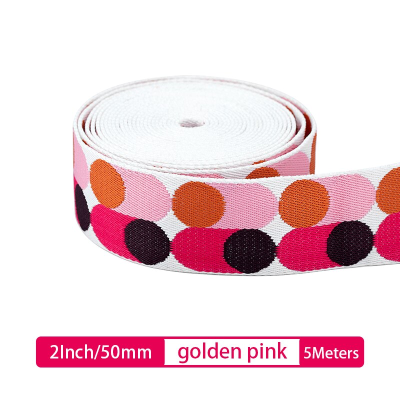 Polka Dot Webbing Straps for Bag Belt Nylon Webbing DIY Craft Strap Accessories 5 Meter 25/50mm | WUTA