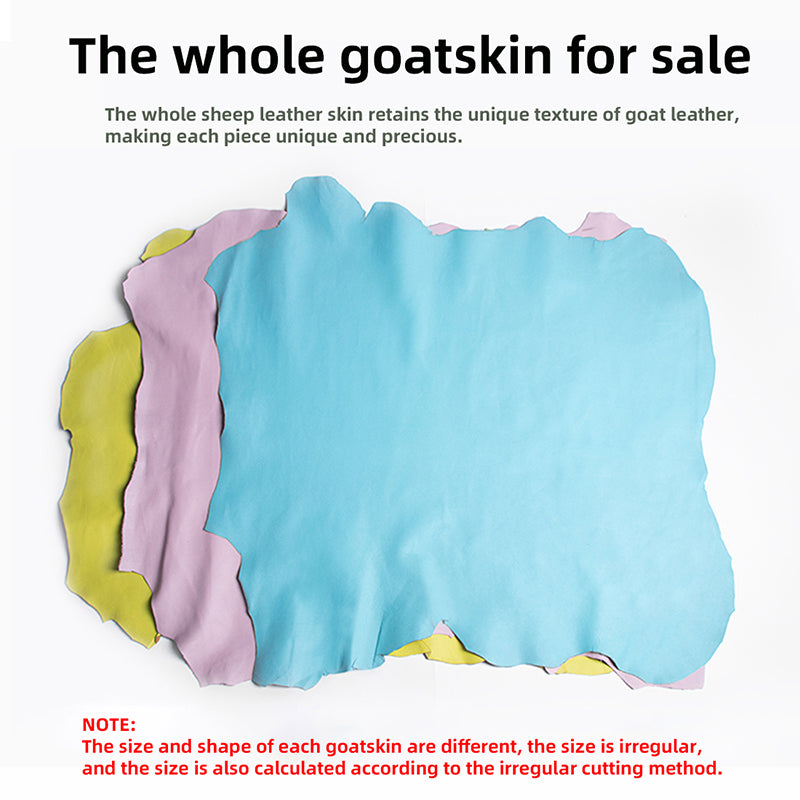 Natural Vegetable Tanned Goatskin Leather Whole Goat Skin Genuine Leather | WUTA