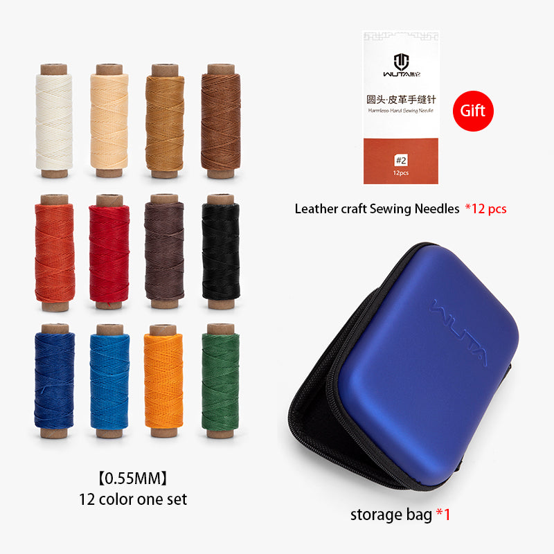 Round Waxed Threads 1 Set 12 Colors Hand Sewing Line | WUTA