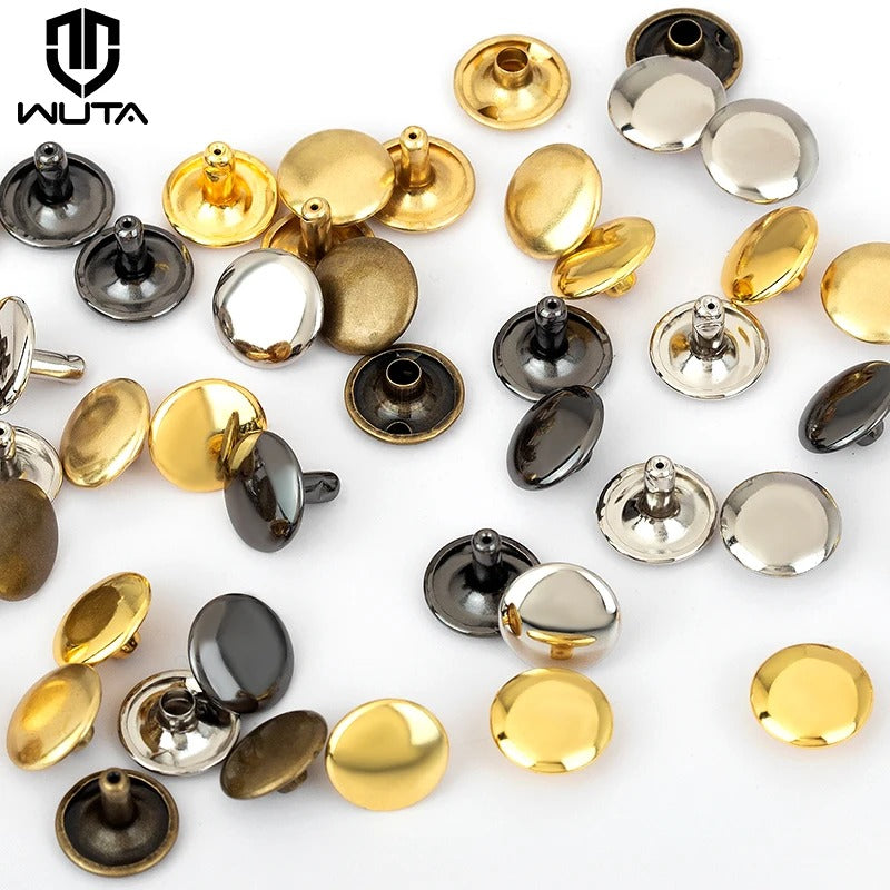 Brass Leather Rivet Double Cap Rivet 100set | WUTA