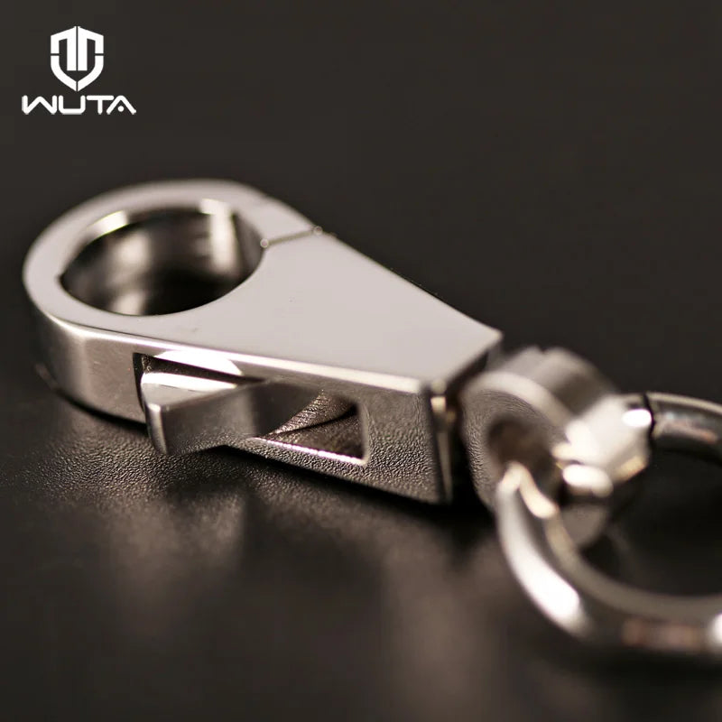 WUTA Stainless Steel Swivel Snap Hook Lobster Clasps Trigger Key Chain Vacuum Plating Gold/Silvery